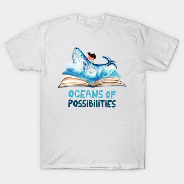 librarian oceans possibilities reading T-Shirt by Babyborn